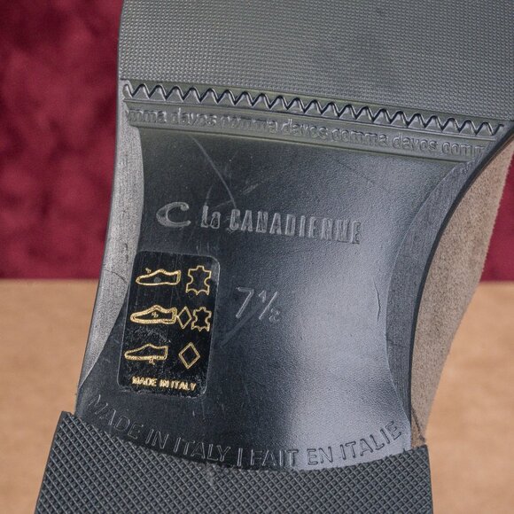 La Canadienne Women Klive City Dry Taupe Suede Zip Ankle Dress Boots sz 7.5 - Picture 7 of 8